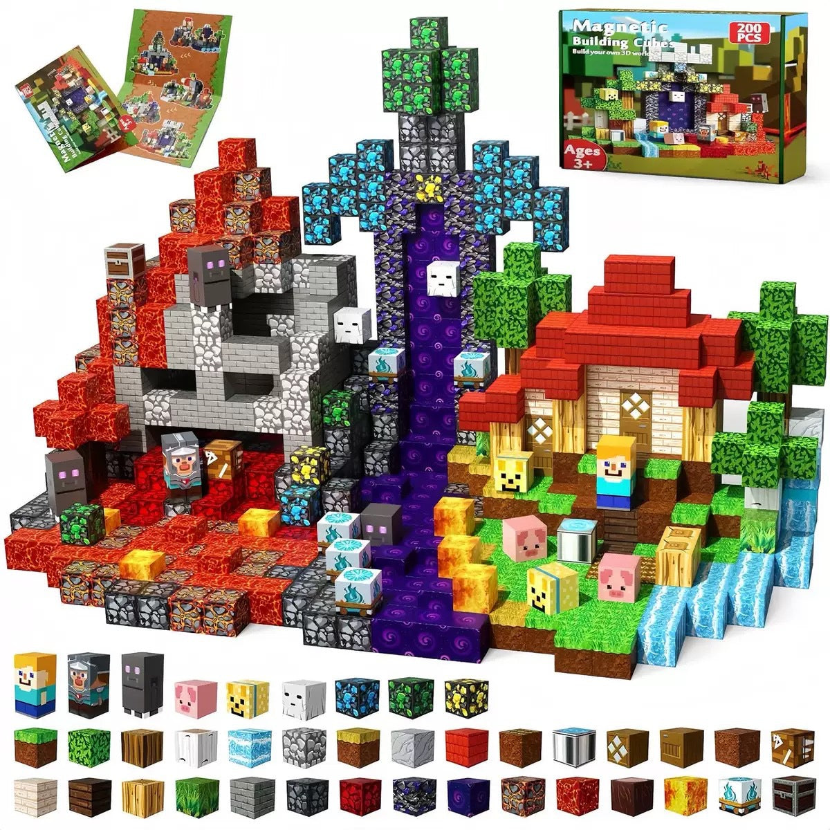 Minecraft Magnetic Blocks Set