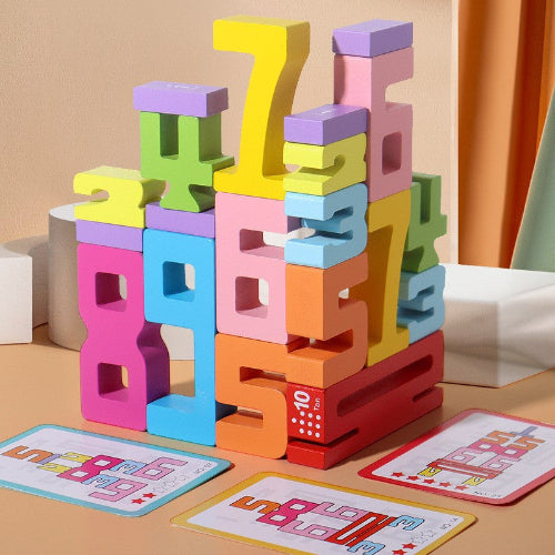 Wooden Number Building Blocks