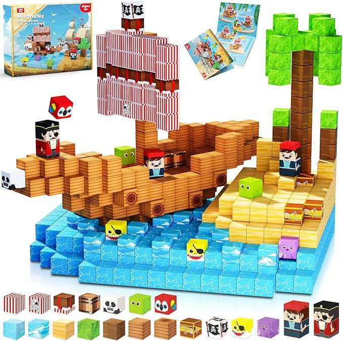 Pirate Ship Magnetic Blocks Set