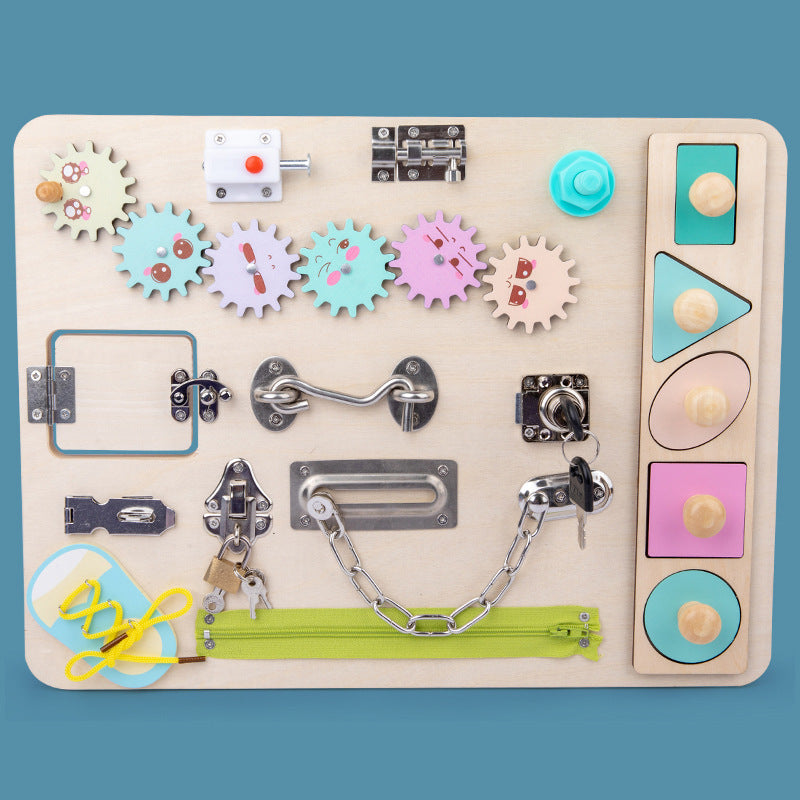 Shapes and Fidgets Montessori Board